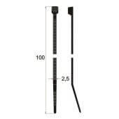 Stahovací pásky 100 x 2,5 mm (100 ks)