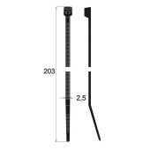 Stahovací pásky 203 x 2,5 mm (100 ks)