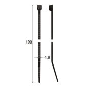 Stahovací pásky 190 x 4,8 mm (100 ks)