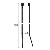 Stahovací pásky 300 x 4,8 mm (100 ks)