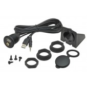 USB / JACK 4pólová zásuvka s kabelem