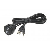 USB / JACK 4pólová zásuvka s kabelem