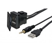 USB + JACK zásuvka s kabelem