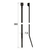 Stahovací pásky 380 x 7,6 mm (100 ks)