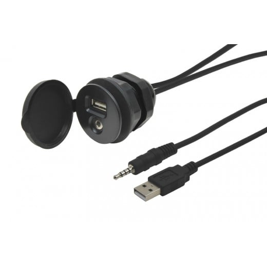 USB / JACK 4pólová zásuvka s kabelem