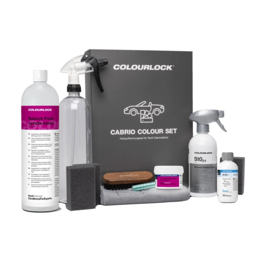 Sada na čištění a ošetření kabrioletu COLOURLOCK by KochChemie Cabrio Colour Set grey brown dark
