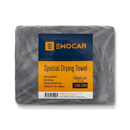 Sušicí ručník Ewocar Special Twisted Loop Drying Towel - Dark Gray (60 x 90 cm)