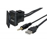 USB + JACK zásuvka s kabelem