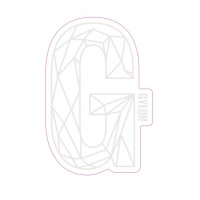 Samolepka Gyeon G Sticker White (100 mm x 65,6 mm)
