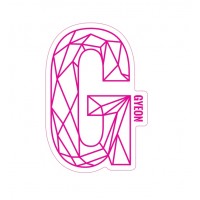 Samolepka Gyeon G Sticker Pink (100 mm x 65,6 mm)